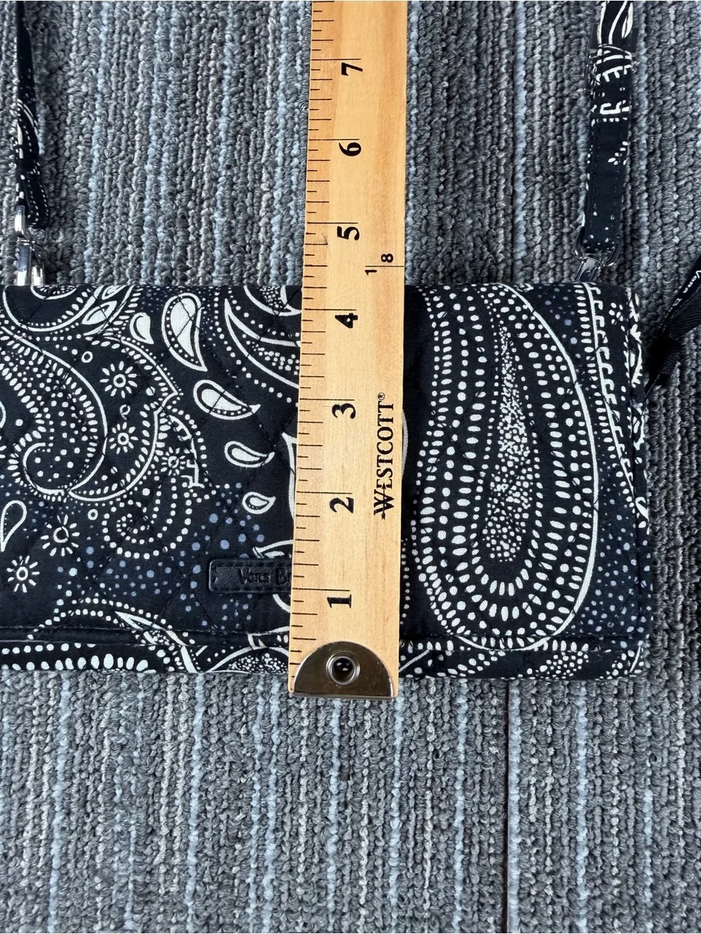 Vera Bradley 3-in-1 Crossbody Wallet Quilted In Retired Stellar Paisley Pattern